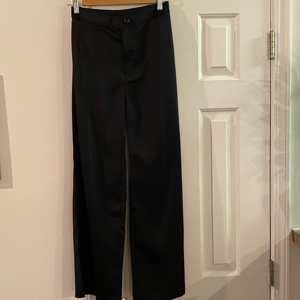 Black Satin Pant